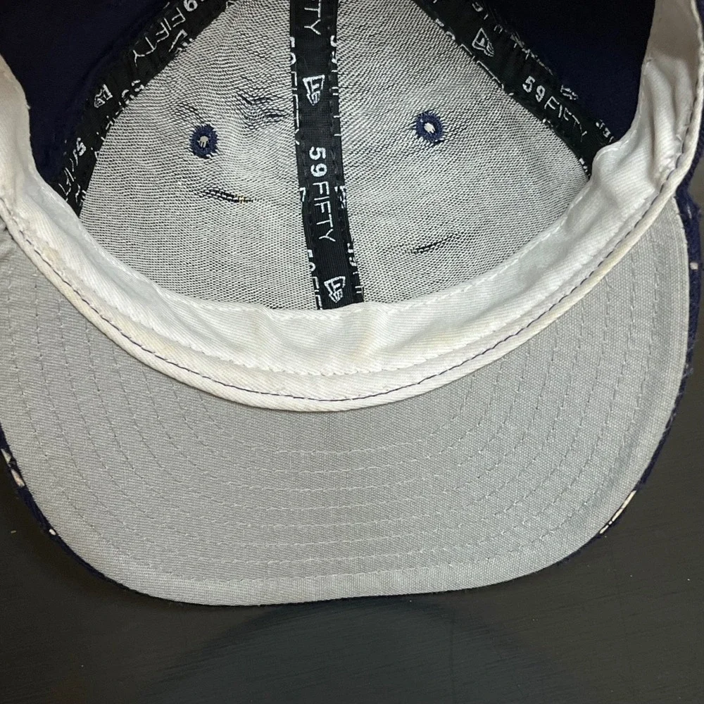Vintage Milwaukee Brewers Hat new Era Navy Blue Wool Fitted Size 7 Made in‎ USA